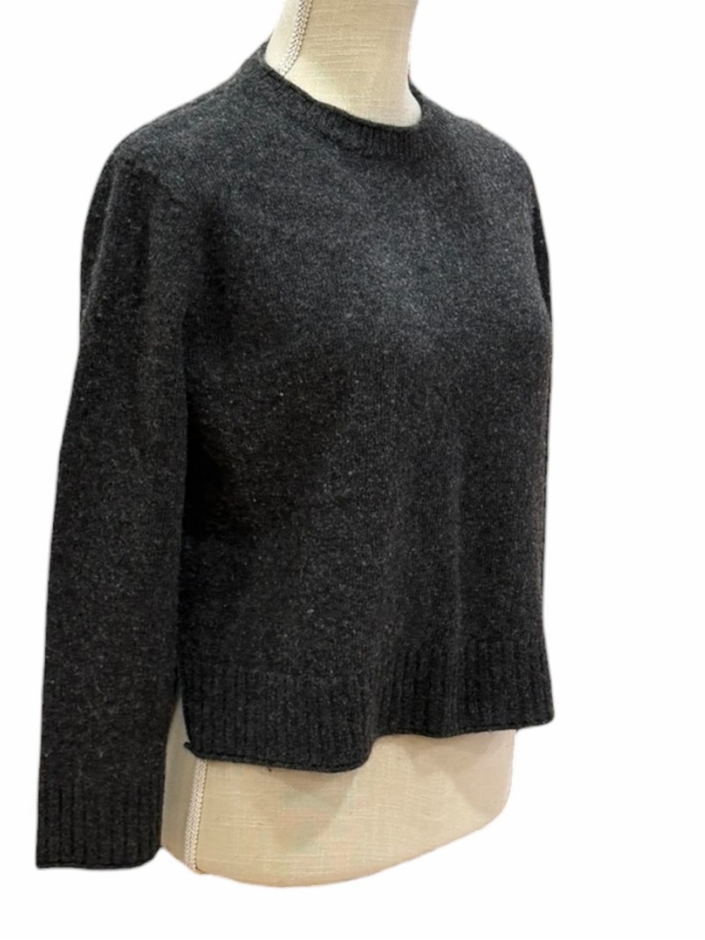 Jenni Kayne Charcoal Grey Everyday Wool & Cashmere Blend Sweater Size S - Picture 3 of 11
